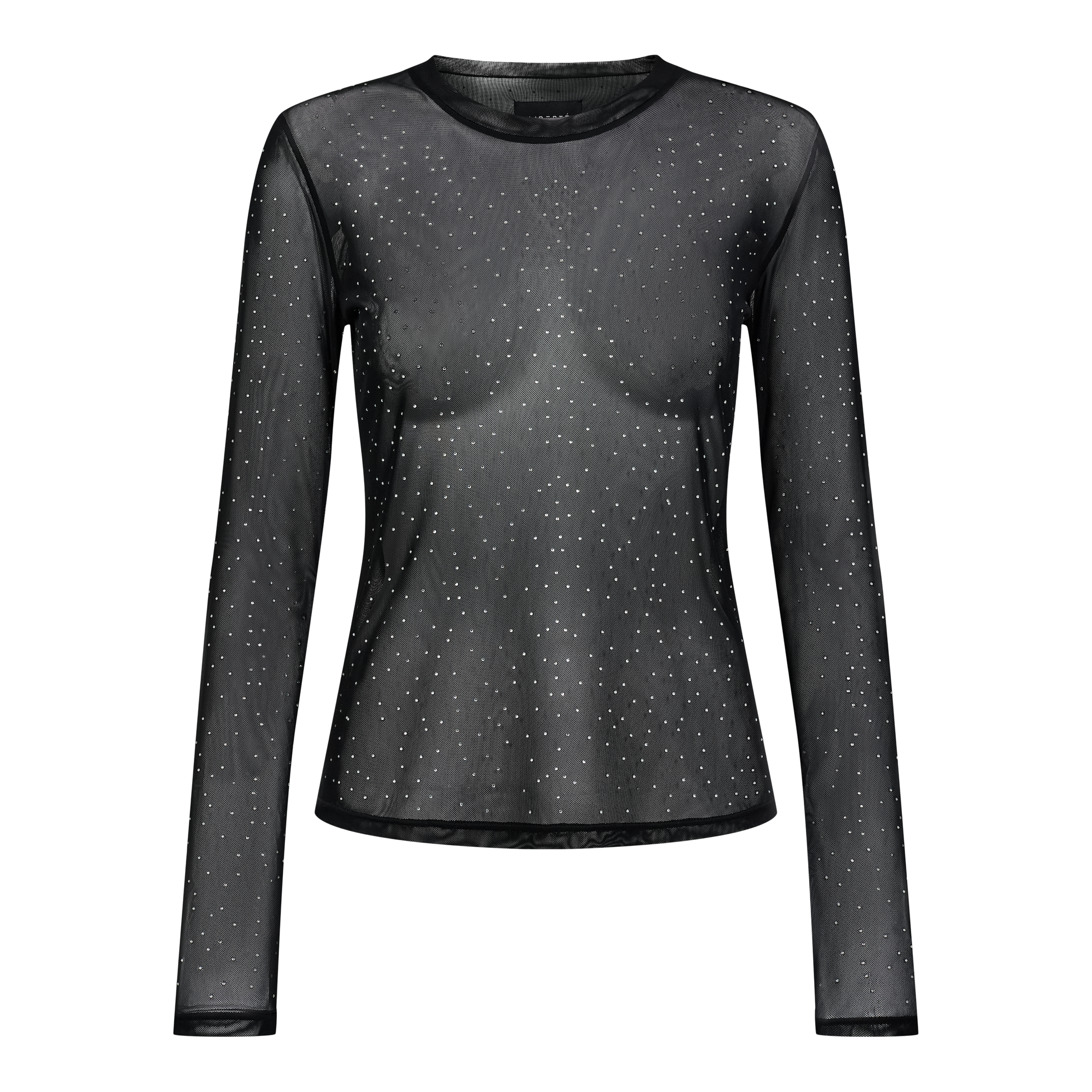 Liberté - Mesh LS Sparkle T-shirt, 22134 - Black Silver Dot