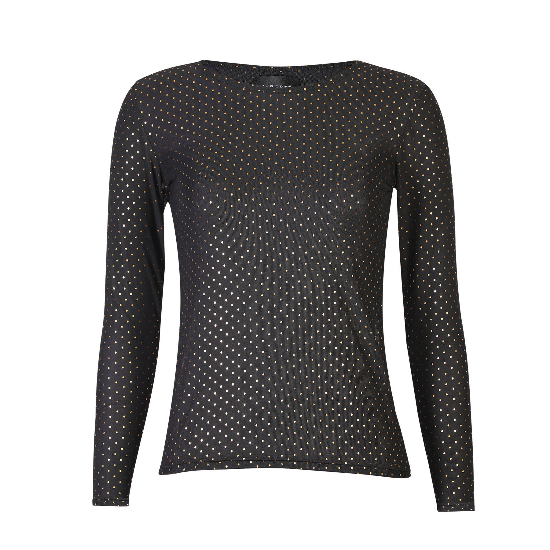 Liberté - Mesh LS Sparkle T-shirt, 22134 - Black Gold Dot