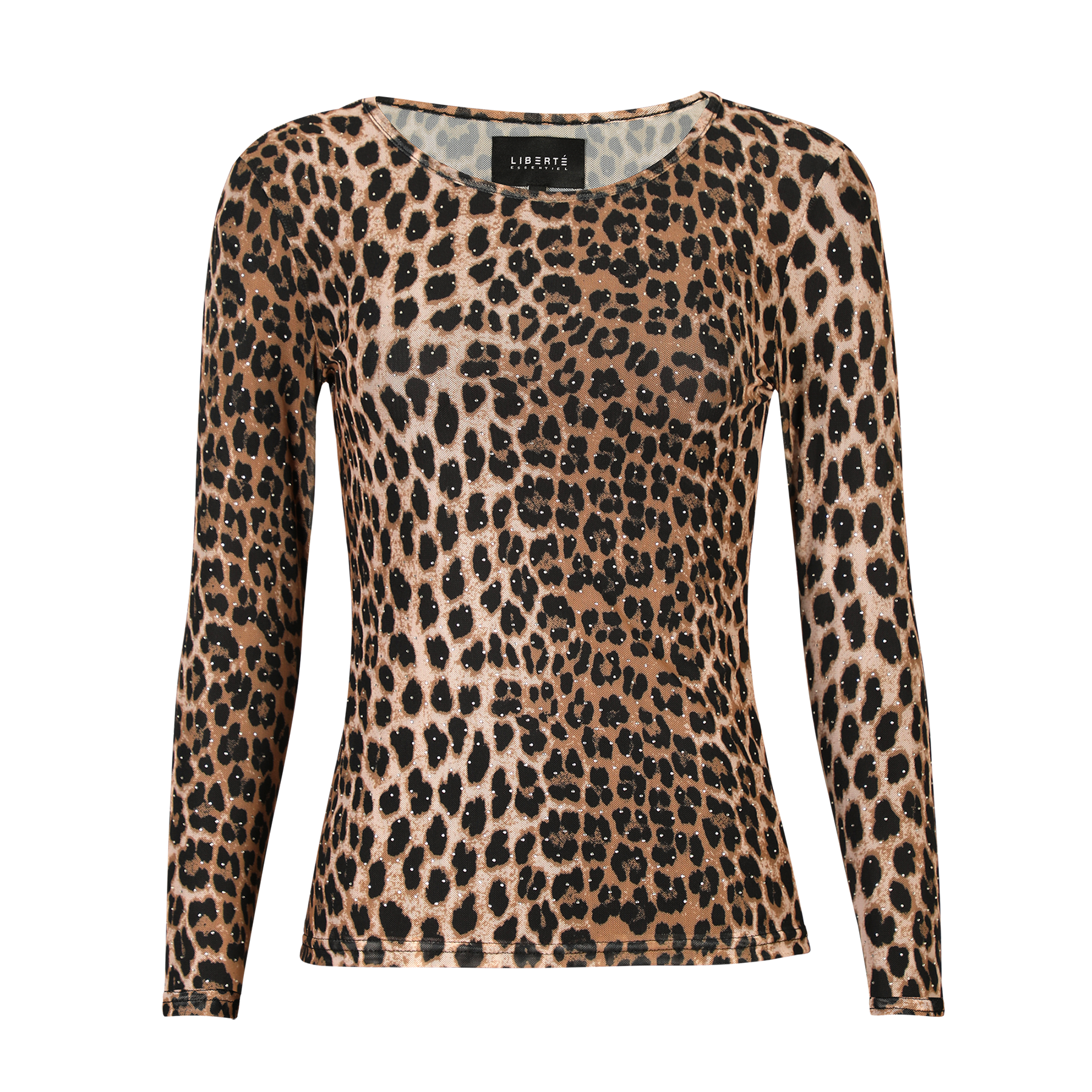 Liberté - Mesh LS Sparkle T-shirt, 22134 - Lux Leo Diamond Dot