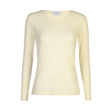Liberté - Mesh LS Sparkle T-shirt, 22134 - Creme Pearl