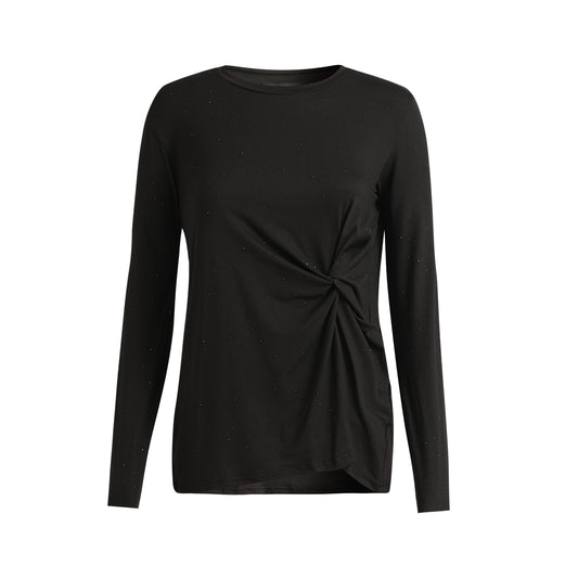 Liberté - Alma LS Twist T-shirt, 22148 - Black Black Simili