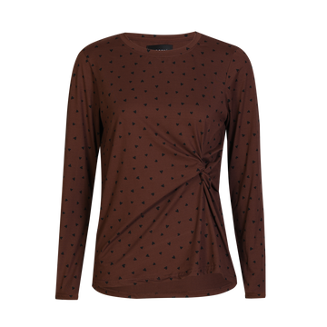 Liberté - Alma LS Twist T-shirt, 22148 - Brown Black Heart