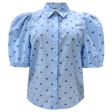 Liberté - Flora SS Blouse, 22181 - Blue Hearts
