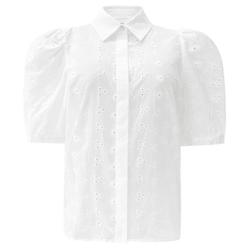 Liberté - Flora SS Blouse, 22181 - White Embroidery