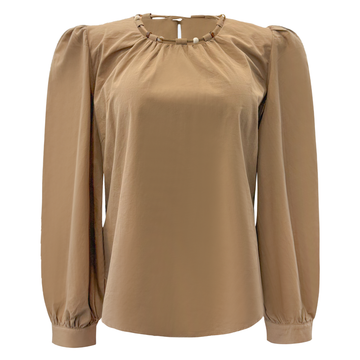 Liberté - Pen Pearl Blouse, 22189 - Light Brown