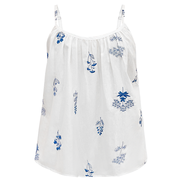 Liberté - Camilla Strap Top, 22214 - White Blue Flower