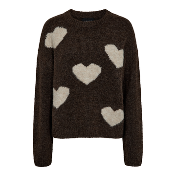Liberté - Fro Heart Pullover, 22259 - Chocolate Ivory Heart