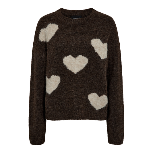 Liberté - Fro Heart Pullover, 22259 - Chocolate Ivory Heart