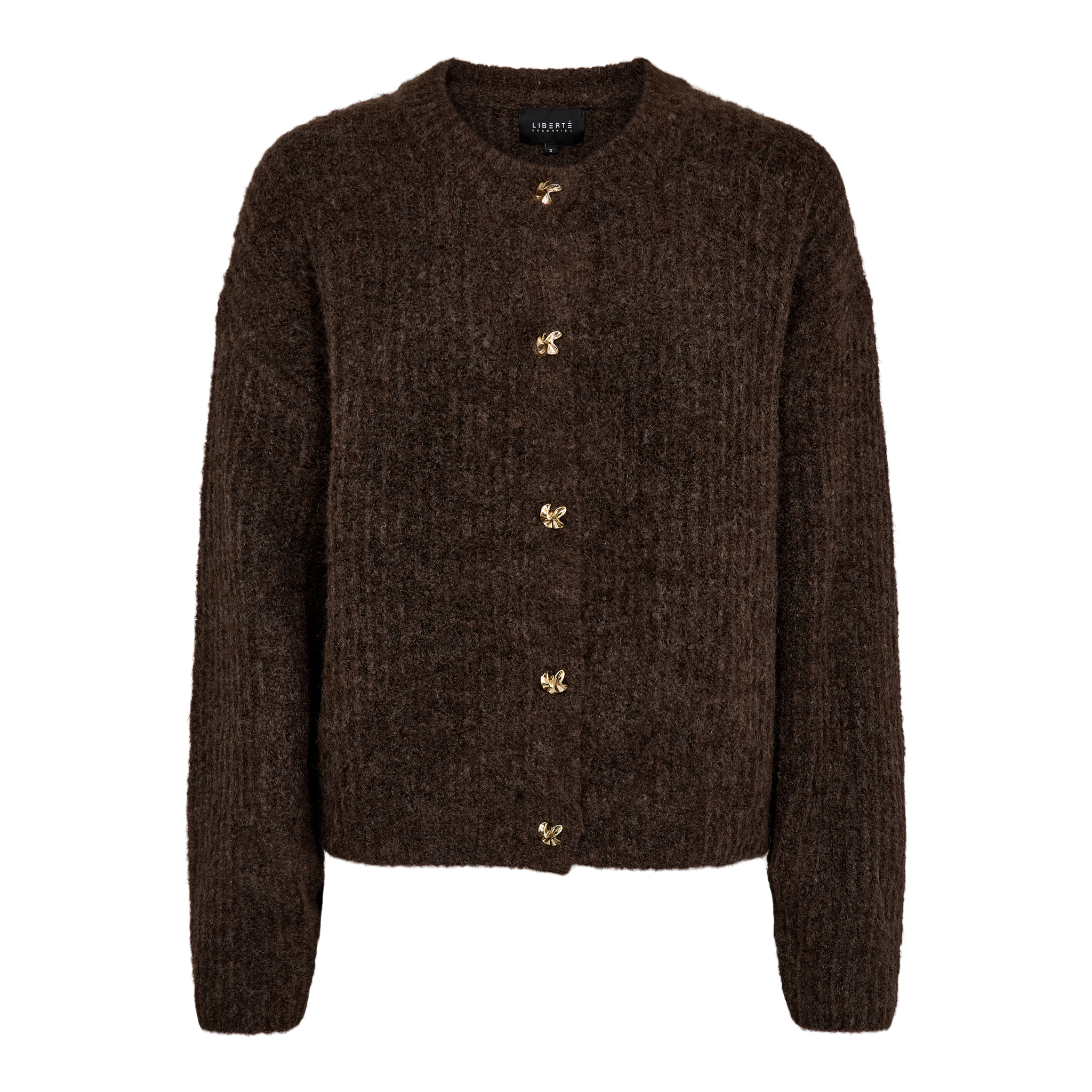 Liberté - Fro O-Neck Cardigan, 22260 - Chocolate