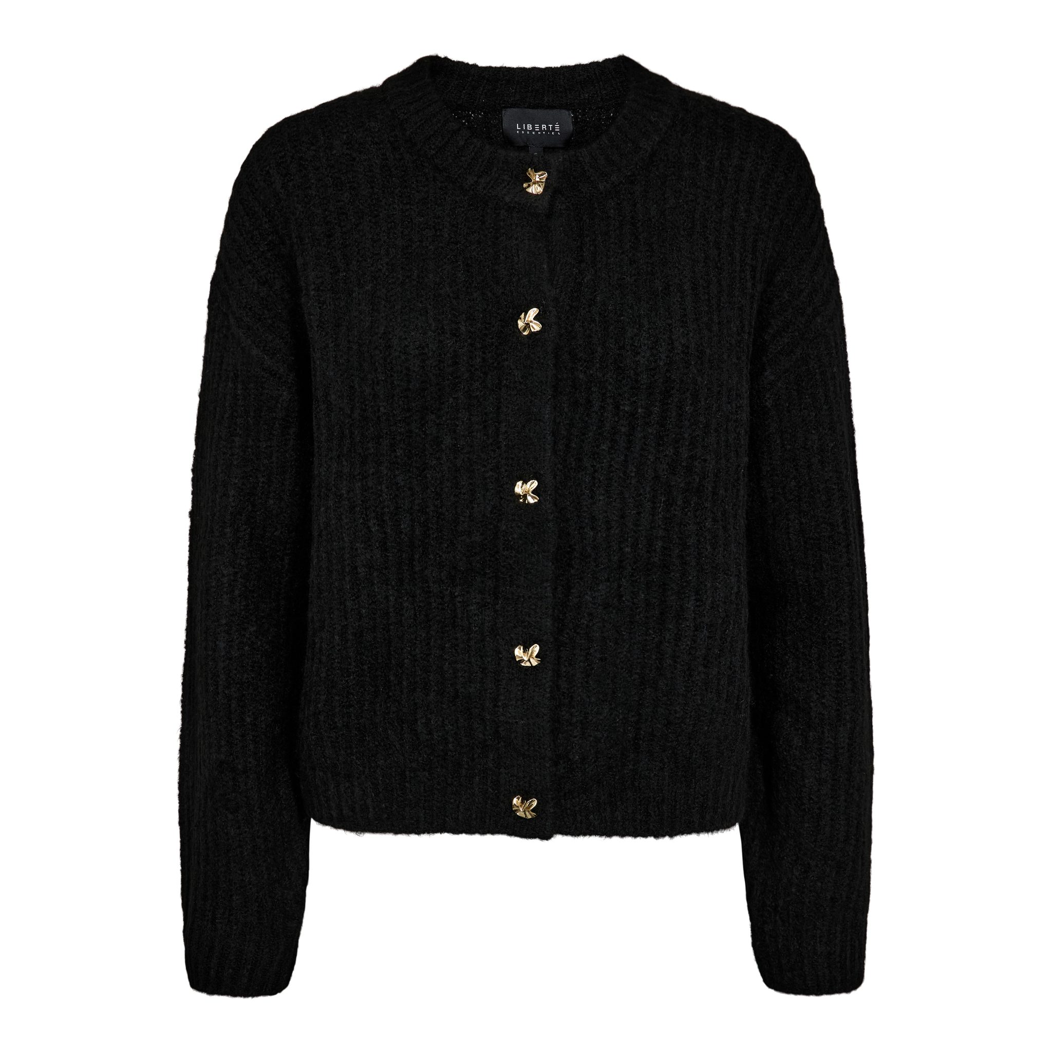 Liberté - Fro O-Neck Cardigan, 22260 - Black