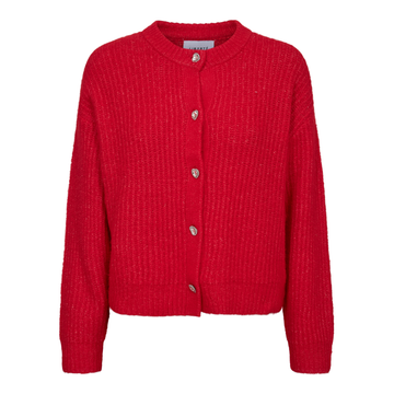 Liberté - Fro O-Neck Cardigan, 22260 - Flamingo Red