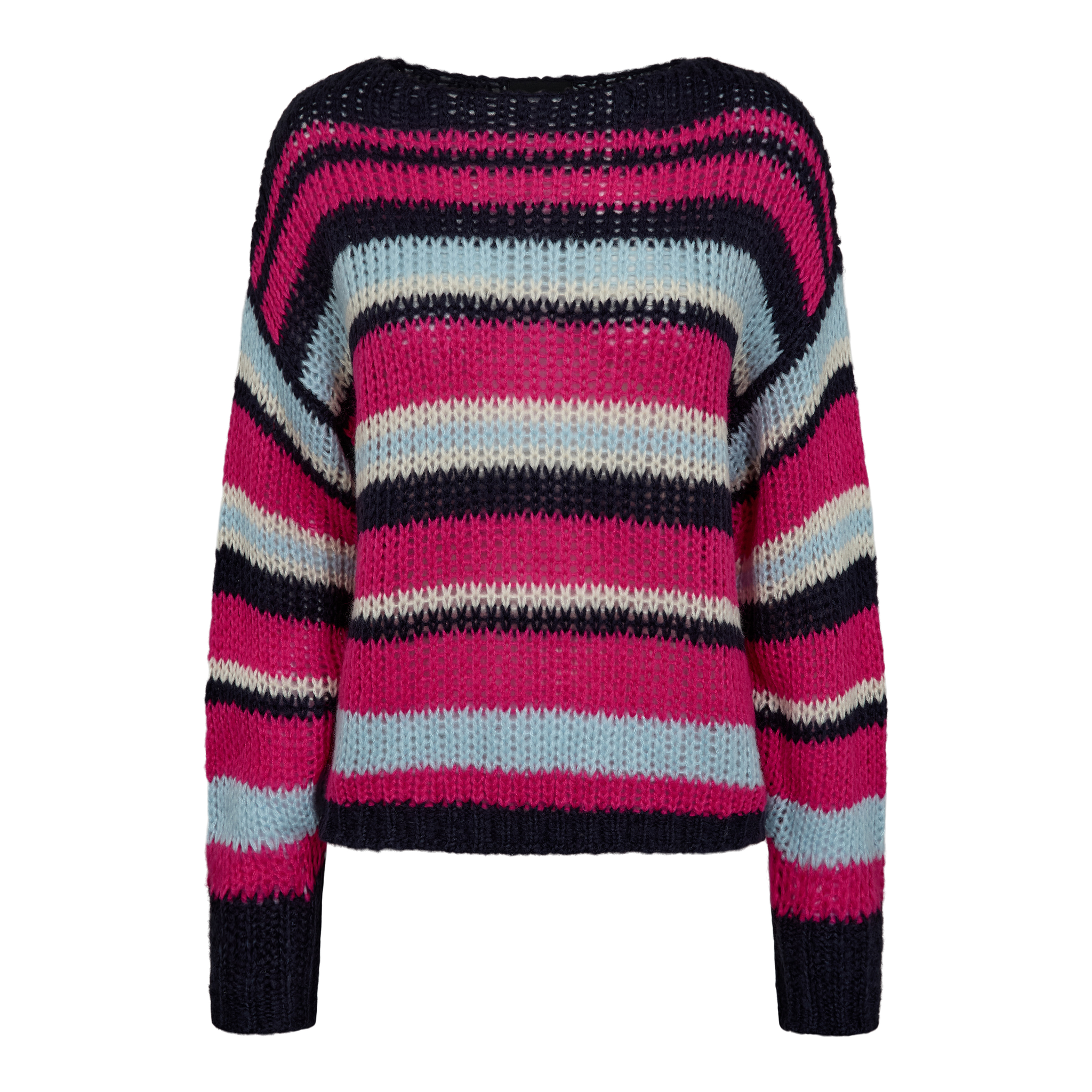 Liberté - Frodine Stripe Pullover, 22261 - Navy Pink Creme Stripe