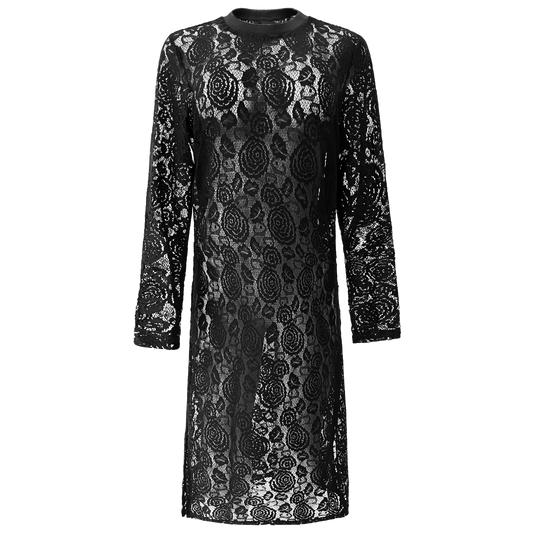 Liberté - Lacy LS Long Dress, 22272 - Black Lace