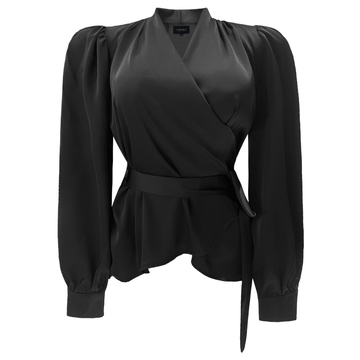 Liberté - Kiki LS Wrap Blouse, 22310 - Black