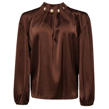 Liberté - Pip LS Blouse, 22313 - Dark Brown