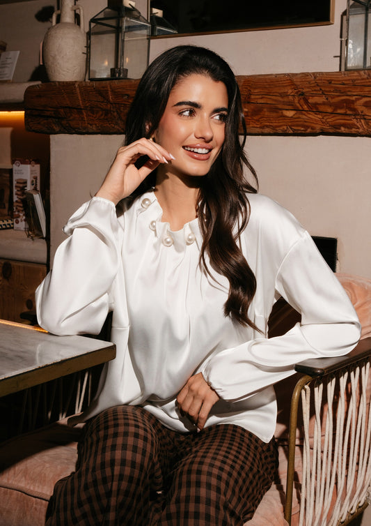Liberté - Pip LS Blouse, 22313 - Off White