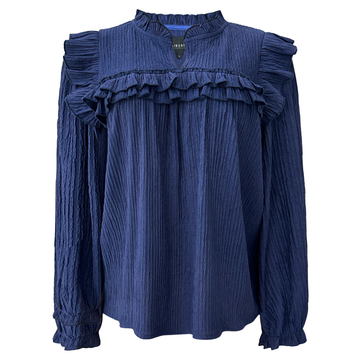 Liberté - Anni LS Frill Blouse, 22348 - Navy