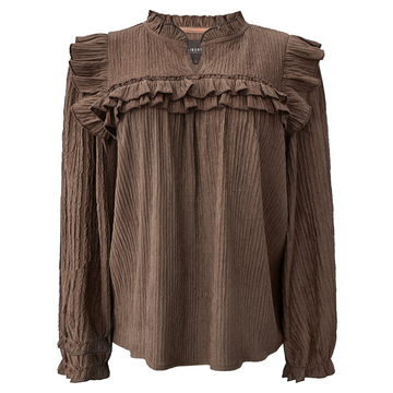Liberté - Anni LS Frill Blouse, 22348 - Brown Mocca