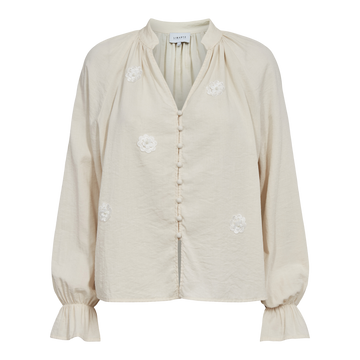 Liberté - Fine LS Blouse, 22364 - Creme
