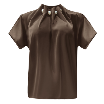 Liberté - Pip SS Pearl Blouse, 22379 - Brown