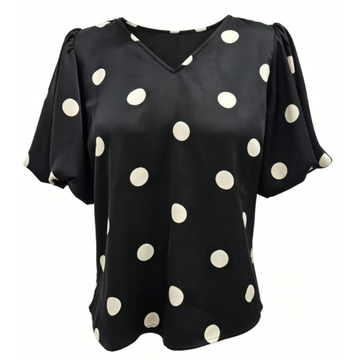 Liberté - Dotti Blouse, 22390 - Black Creme Dot