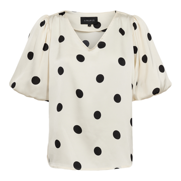 Liberté - Dotti SS Blouse, 22390 - Creme Black Dot
