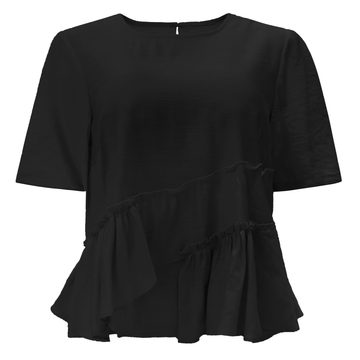 Liberté - Fie Frill SS Blouse, 22392 - Black
