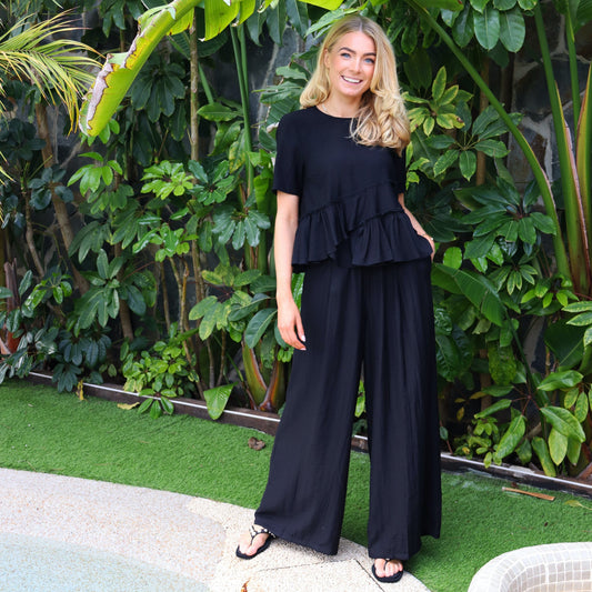 Liberté - Bob Wide Pants, 22386 - Black