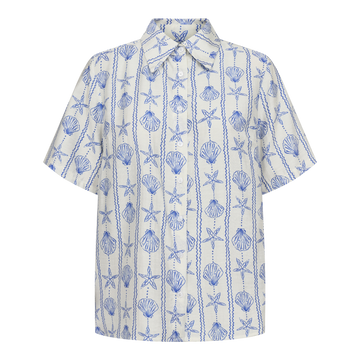 Liberté - Mie SS Shirt, 22405 - Creme Blue Mussel