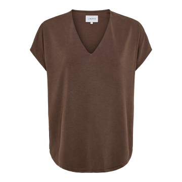 Liberté - Nuni Vneck T-shirt, 22409 - Brown