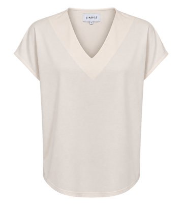 Liberté - Nuni Vneck Tshirt, 22409 - Champagne