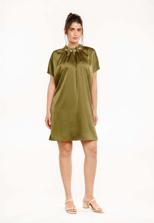 Liberté - Pip SS Pearl Dress, 22455 - Avocado