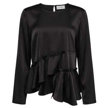Liberté - Fie LS Frill Blouse, 22466 - Black