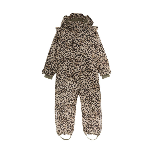 EN FANT - Snowsuit W. Frills, 240326 - Pine Bark Leo
