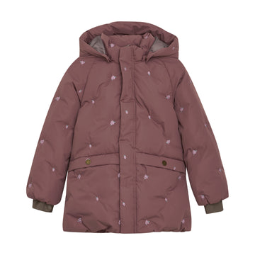 EN FANT - Jacket Puffer W. Embroidery, 240334 - Rose Taupe