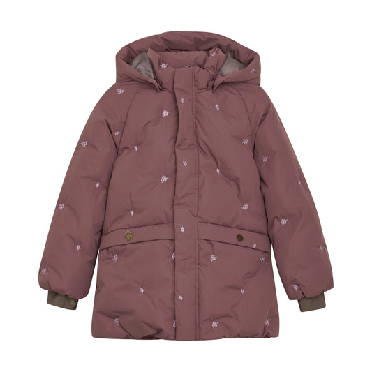 EN FANT - Jacket Puffer W. Embroidery, 240334 - Rose Taupe