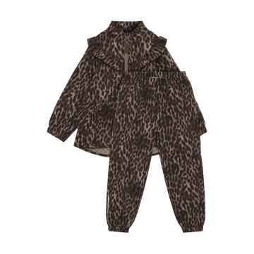 EN FANT - Thermal Set W. Frills, AOP, 240470 - Pine Bark