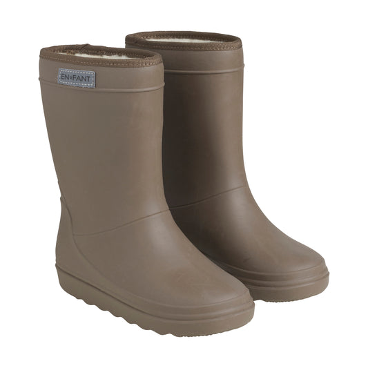 EN FANT - Thermo Boots Solid, 250250 - Chocolate Chip