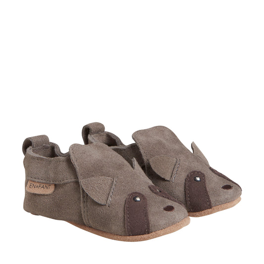 EN FANT - Slippers Suede Animal, 250263 - Chocolate Chip