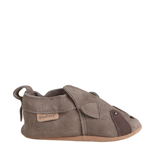EN FANT - Slippers Suede Animal, 250263 - Chocolate Chip