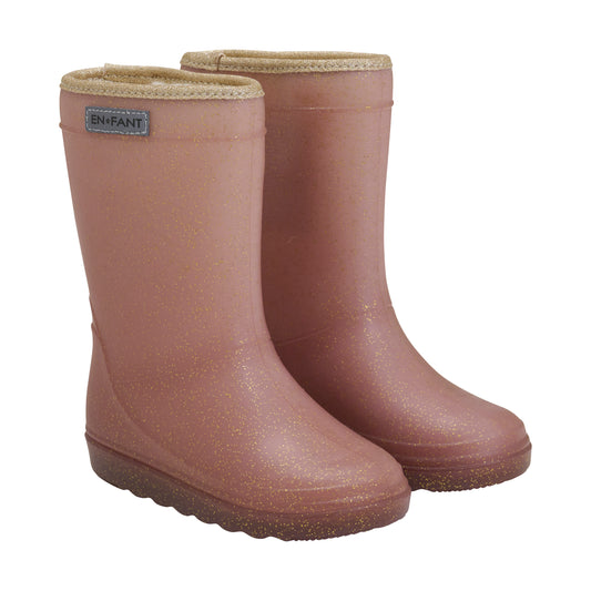 EN FANT - Thermo Boots Glitter, 250381 - Rose Taupe / Gold