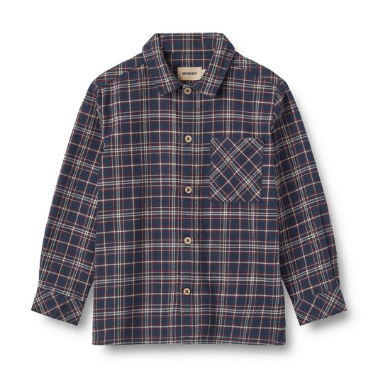 Wheat - Shirt Oscar - Navy Check