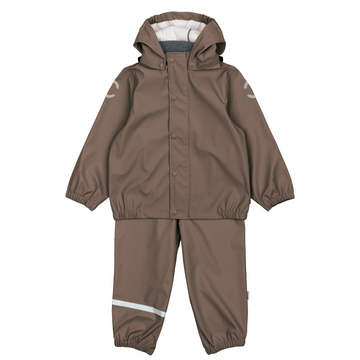 Mikk-Line - PU Rain Set W. Susp., 33128 - Chocolate Chip