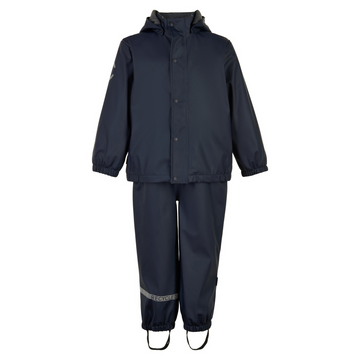 Mikk-Line - PU Rain Set W. Fleece Recycled, 33160 - Blue Nights