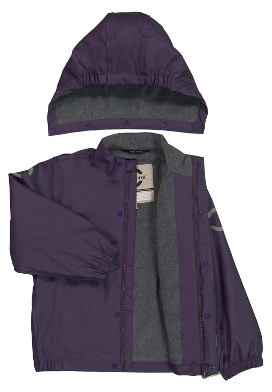 Mikk-Line - PU Rain Set W. Fleece Recycled, 33160 - Nightshade