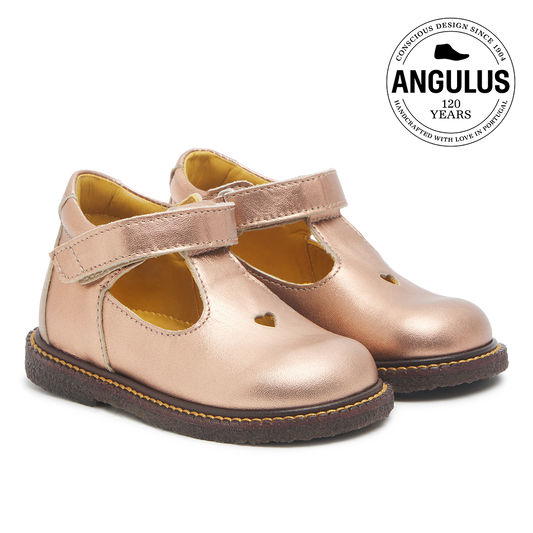 Angulus - Tullesko Med Velcro, 3458 - Bronze Metallic