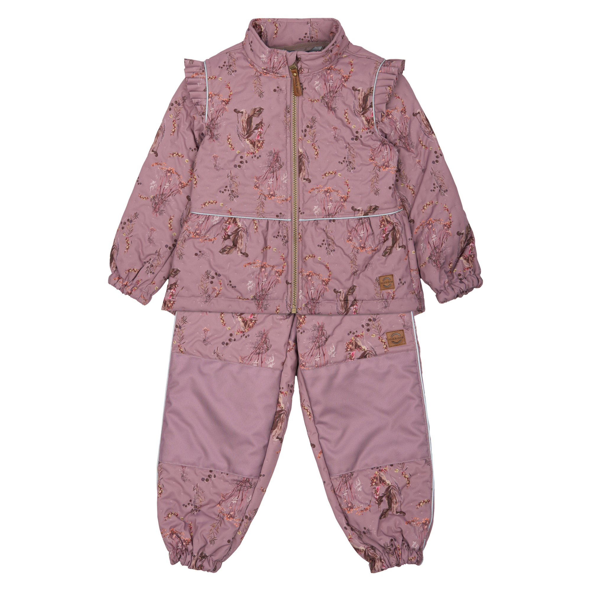 Mikk-Line - Thermal+ Frill Set AOP, 4231 - Twilight Mauve