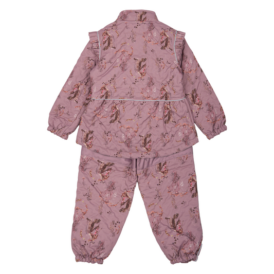 Mikk-Line - Thermal+ Frill Set AOP, 4231 - Twilight Mauve