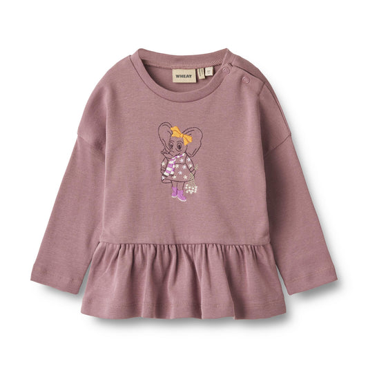 Wheat - T-shirt LS Katrine - Lavender Dawn