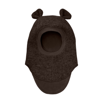 HUTTEliHUT - Balaclava Ears Wool, 460330 - Dark Brown Melange